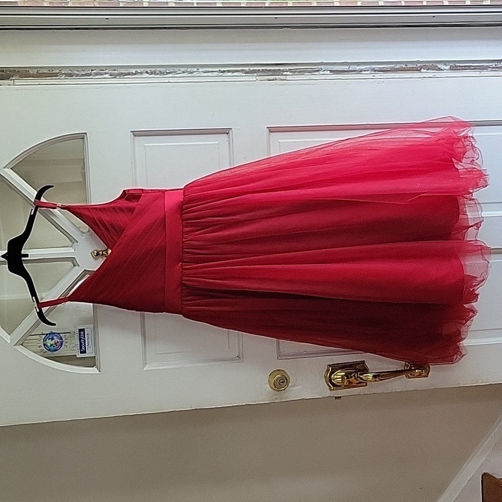 Girls lace Bridesmaid/Pageant A-lined long Dress (Red Wine)